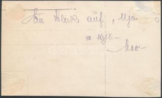 1915 Újvidék főtere az Erzsébet Szálló ablakából, a Szerbia elleni hadjárat idején. Hátoldalon felir...