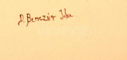 Benczúr jelzéssel: Népi minták (3 db). Vegyes technika, papír, 39×30 cm