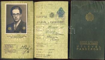 1939+1940. 2db útlevél, fényképpel
