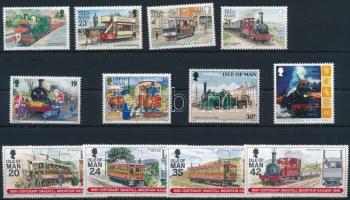 1991-2004 Vasút motívum 3 klf sor + 4 klf önálló érték, 1991-2004 Railway 3 sets + 4 stamps