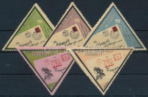 1941 Alkalmi és Francotyp bélyegzést reklámozó 5 db klf levélzáró