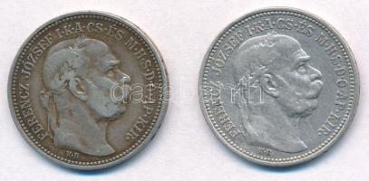 1912-1914KB 1K Ag "Ferenc József" (2x) T:2,2- patina Adamo K5.1