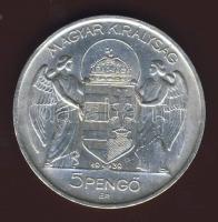 1939. 5P Ag "Horthy balra" T:2+