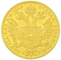 Ausztria 1915. Dukát Au "Ferenc József" utánveret (3,49g/0.986) T:2 ü.
Austria 1915. Duca...