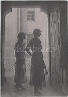 cca 1932 Kerny István (1879-1963): Plasztikus kép, pecséttel jelzett vintage fotóművészeti alkotás, 23,5x16,5 cm