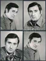 cca 1976 Szilágyi Tibor színészről készült fotósorozat, 7 db vintage fotó, 12x9 cm