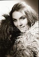 cca 1970 Pécsi Ildikó színésznőről készült 4 db szabadon felhasználható vintage negatív, 6x7 cm