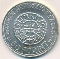 1972. 50Ft Ag + 100Ft Ag "Szent István" pár T:BU kis patina 
Adamo EM38, EM39