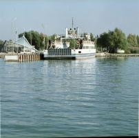 1967 Szántódi rév és komp, 6 db szabadon felhasználható vintage negatív, 6x6 cm és 6x7 cm