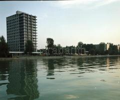 1967 Siófok, Hotel Hungária és Hotel Lidó, 4 db szabadon felhasználható vintage negatív, 6x8 cm