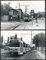 cca 1985 Budapesti villamosok, 6 db fénykép, 9x12 cm és 9x14 cm