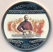 Libéria 2004. 10$ "Szabadság pillanatai - Garibaldi felszabadítja Itáliát 1860" multicolor T:PP ujjlenyomatos  Liberia 2004. 10 Dollars "Moments of Freedom - Garibaldi liberates Italy 1860" multicolor C:PP fingerprint