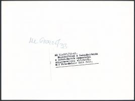 cca 1961 Kodály Zoltán a Zeneakadémián, feliratozott fotó, 24x18 cm