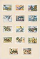 176 db szovjet gyufacímke 10 db kartonlapra ragasztva (Vadállatok...stb.)