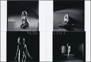 cca 1981 Színpadi világításban, 7 db finoman erotikus fénykép, korabeli negatívokról készült mai nagyítások, 10x15 cm / 7 erotic photos, 10x15 cm