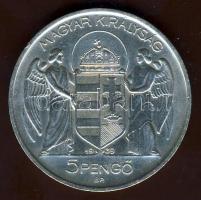 1939. 5P Ag "Horthy balra" T:2+ igen pici ph.