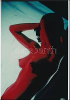 cca 1969 Misztikus fények, 3 db finoman erotikus fénykép, korabeli negatívokról készült mai nagyítás...