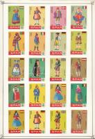 265 db közepes és 4 db nagy német gyufacímke 13 db kartonlapra ragasztva (Spar, élelmiszer, kávé, it...