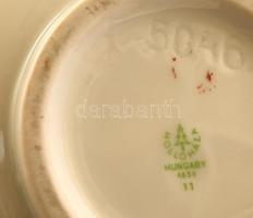 Hollóházi virág mintás váza, matricás, jelzett, hibátlan, m:30 cm