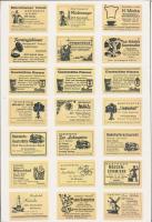 206 db német gyufacímke 10 db kartonlapra ragasztva (Vendéglők..stb.)