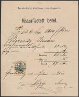 62 db nagyrészt okmánybélyeges számla és nyugta, főleg az 1870-1890-es évekből