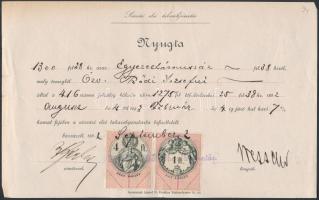 62 db nagyrészt okmánybélyeges számla és nyugta, főleg az 1870-1890-es évekből