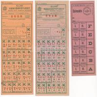 ~1942. 4db "Állami Kenyérpótjegy Nehéz Testimunkás Részére" + "Zsíradék jegy" mi...