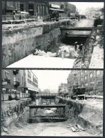 cca 1988 Budapest, Újpest, Bajcsy-Zsilinszky úti csomópont építése, 26 db vintage fotó, 9x14 cm