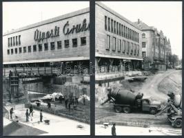 cca 1988 Budapest, Újpest, Bajcsy-Zsilinszky úti csomópont építése, 26 db vintage fotó, 9x14 cm