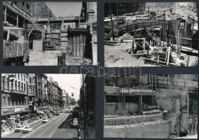 1976 Budapest, Felszabadulás tér, 21 db vintage fotó, 9x13 cm