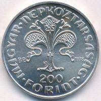1978. 200Ft Ag "Első magyar aranyforint" T:BU 
Adamo EM56