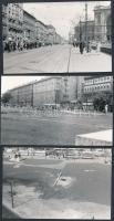 1967 Budapest, a Baross tér a felbontás előtt, 4 db vintage fotó, 9x13 cm