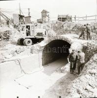 1961-1962 Déli pályaudvar átalakítása, 18 db vintage negatív, 6x6 cm