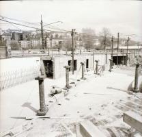 1961-1962 Déli pályaudvar átalakítása, 18 db vintage negatív, 6x6 cm