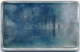 DN "New York" jelzett Ag plakett, tanúsítvánnyal (25,99g/0.925/50x32mm) T:2 (PP)