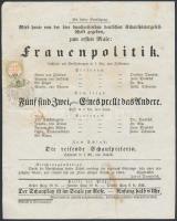 ~1860 Színházi plakát 1/2kr hirdetménybélyeggel ,,K K STEUERAMT KÖRMEND