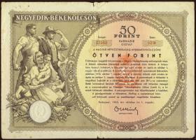 1953. IV.Békekölcsön 50Ft