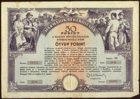 1952. III.Békekölcsön 50Ft