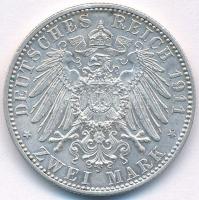Német Birodalom / Bajorország 1911D 2M Ag "Luitpold régensherceg 90. születésnapja" T:2
G...