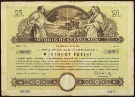 1954. V.Békekölcsön 25Ft