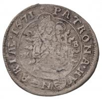 1671K-B 6kr Ag "I. Lipót" Körmöcbánya (2,93g) T:2,2-   
Hungary 1671K-B 6 Kreuzer Ag &quo...