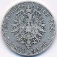 Német Birodalom / Poroszország 1883A 2M Ag "I. Vilmos" T:2-,3
German Empire / Prussia 188...