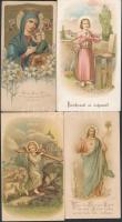 cca 1900-30 Vegyes litho szentképek, 10db, különböző méreteben és minőségben, cca 11x7cm