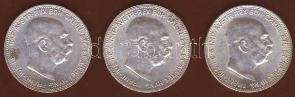 Ausztria 1915. 1K Ag (3x) T:1/2