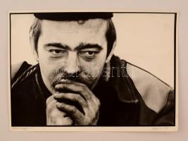 cca 1980 Stekovics János: Kéményseprő, feliratozott vintage fotóművészeti alkotás, 26,5x37,5 cm