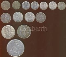 Fülöp szigetek/USA admin. kis tétel 1909-1945. 13db Ag + 1db CuNi 5c (1x) + 10c Ag (6x) + 20c Ag (4x...