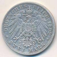 Német Birodalom / Baden 1892G 2M Ag "Frigyes nagyherceg" T:2-
German Empire / Baden 1892G...