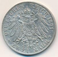 Német Birodalom / Szászország 1901E 2M Ag "Albert" T:1-
German Empire / Saxony 1901E 2 Ma...