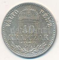 1870KB 10kr Ag "Ferenc József / Váltó Pénz" T:2,2- Adamo M10.1