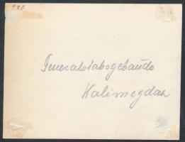 1915 Tűzoltó épület Belgrádban a Kalemegdánon. Fotó a Szerbia elleni hadjárat idejéből, hátoldalán f...